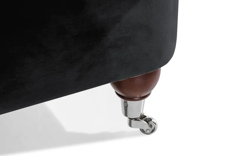 Howard Riviera 3-seters Svingt Fløyelssofa - Svart - Møbler - Sofaer - Howard sofa