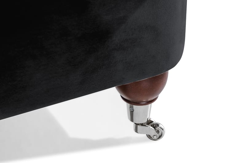 Howard Riviera 3-seters Svingt Fløyelssofa - Svart - Møbler - Sofaer - Howard sofa