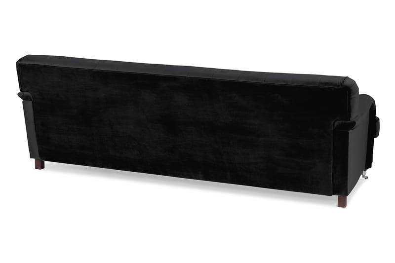 Howard Riviera 3-seters Svingt Fløyelssofa - Svart - Møbler - Sofaer - Howard sofa