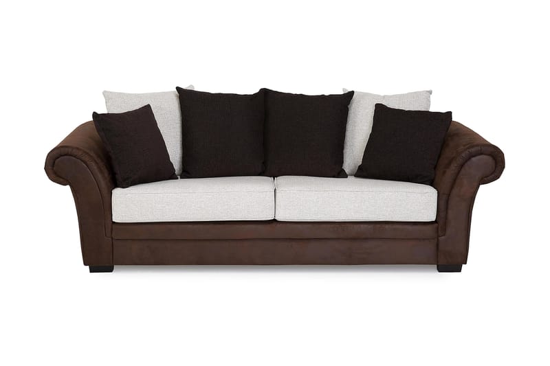 Toronto 3-seters Sofa - Brun/Beige - Sofa 3 seter - Howard sofa - Skinnsofaer