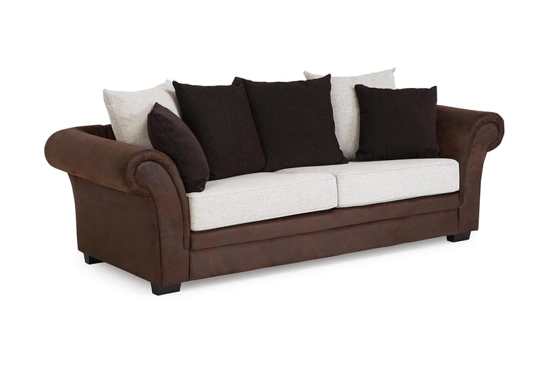 Toronto 3-seters Sofa - Brun/Beige - Møbler - Sofaer - Howard sofa