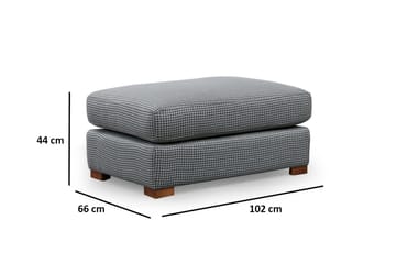 Huelva 3-seter Høyre L-formet Sofa med Sjeselong Dyp med Fotpall i Stoff - Grå - Møbler - Sofaer - Sofa med sjeselong