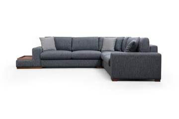 Huelva 5-seter Venstrevendt L-formet Hjørnesofa 323 cm med Sidebord i Stoff - Grå - Møbler - Sofaer - Hjørnesofa