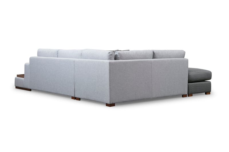 Huelva 5-seter Venstrevendt L-formet Sofa med Sjeselong 308 cm i Stoff - Grå - Møbler - Sofaer - Sofa med sjeselong
