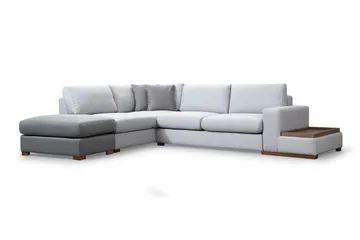 Huelva 5-seter Venstrevendt L-formet Sofa med Sjeselong 308 cm i Stoff - Grå - Møbler - Sofaer - Sofa med sjeselong