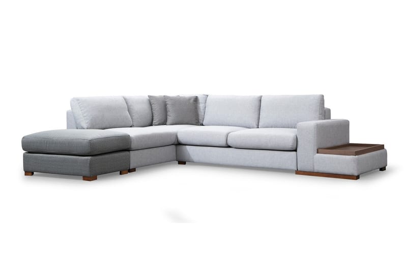 Huelva 5-seter Venstrevendt L-formet Sofa med Sjeselong 308 cm i Stoff - Grå - Møbler - Sofaer - Sofa med sjeselong