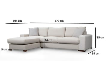 Huelva Divansofa - Beige - Møbler - Sofaer - Sofa med sjeselong