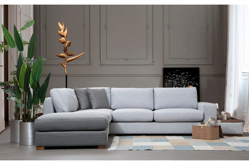 Huelva Divansofa - Grå - Møbler - Sofaer - Sofa med sjeselong