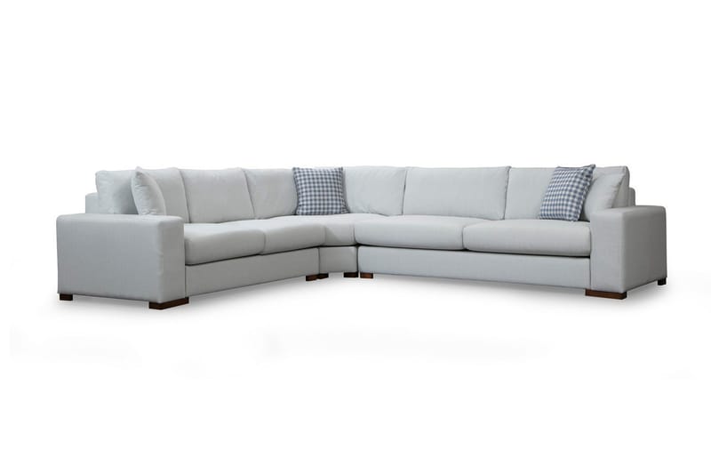 Huelva Venstrevendt L-formet Hjørnesofa 322 cm i Stoff med Brede Armlener - Isblå - Møbler - Sofaer - Hjørnesofa