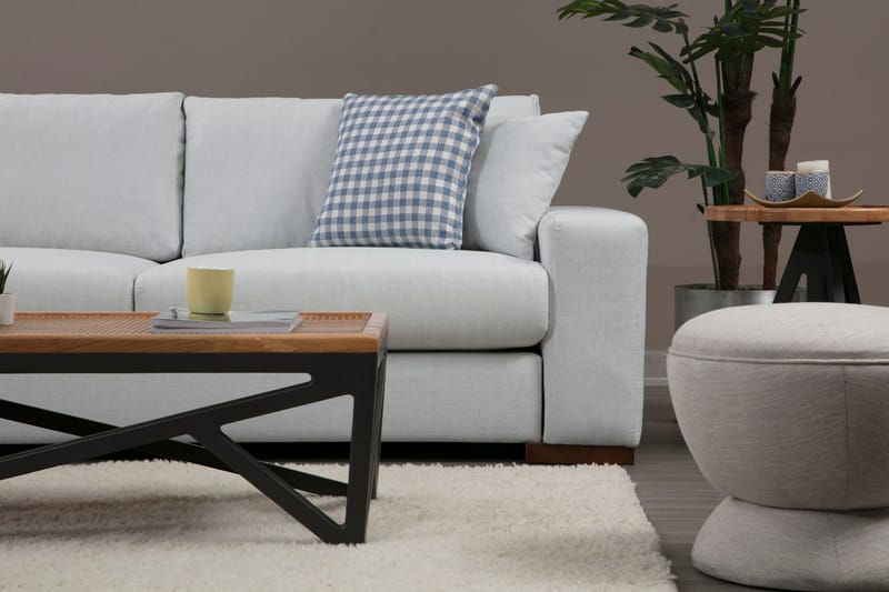 Huelva Venstrevendt L-formet Hjørnesofa 322 cm i Stoff med Brede Armlener - Isblå - Møbler - Sofaer - Hjørnesofa