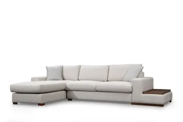 Huelva Venstrevendt L-formet Sofa med Sjeselong 312 cm i Stoff - Kremhvit - Møbler - Sofaer - Sofa med sjeselong