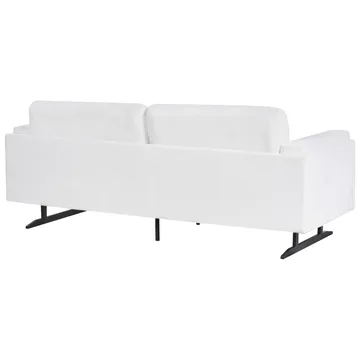 Idre 3-seter Sofa i Stoff med Metallben - Hvit|Svart - Møbler - Sofaer - Sofa 3 seter