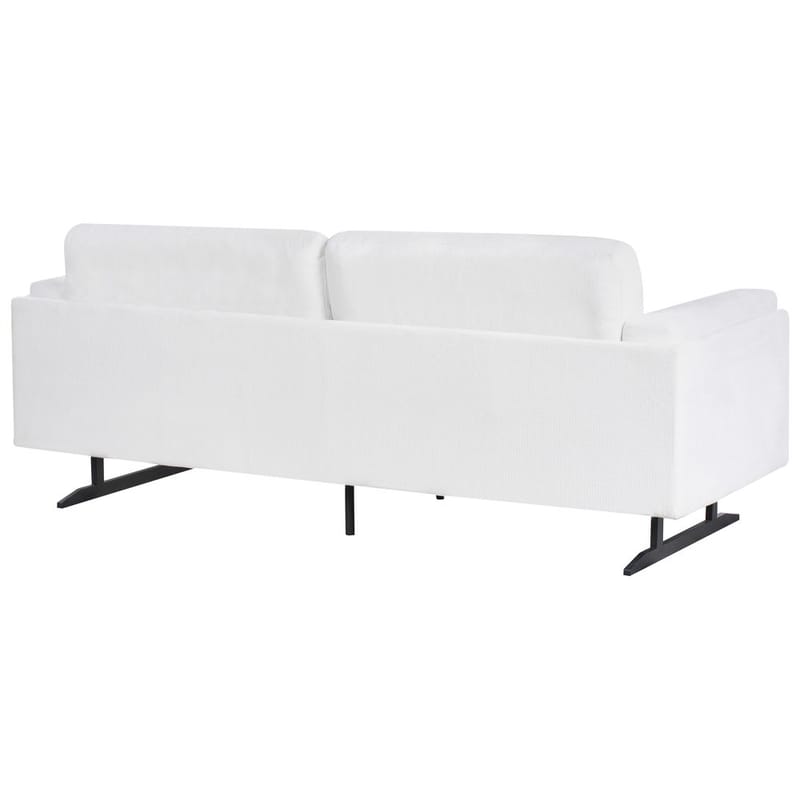 Idre 3-seter Sofa i Stoff med Metallben - Hvit|Svart - Møbler - Sofaer - Sofa 3 seter