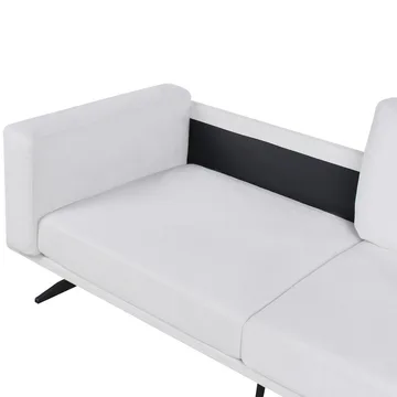 Idre 3-seter Sofa i Stoff med Metallben - Hvit|Svart - Møbler - Sofaer - Sofa 3 seter