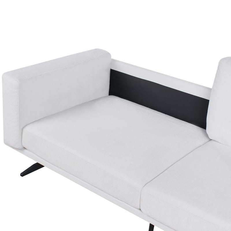 Idre 3-seter Sofa i Stoff med Metallben - Hvit|Svart - Møbler - Sofaer - Sofa 3 seter