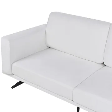 Idre 3-seter Sofa i Stoff med Metallben - Hvit|Svart - Møbler - Sofaer - Sofa 3 seter