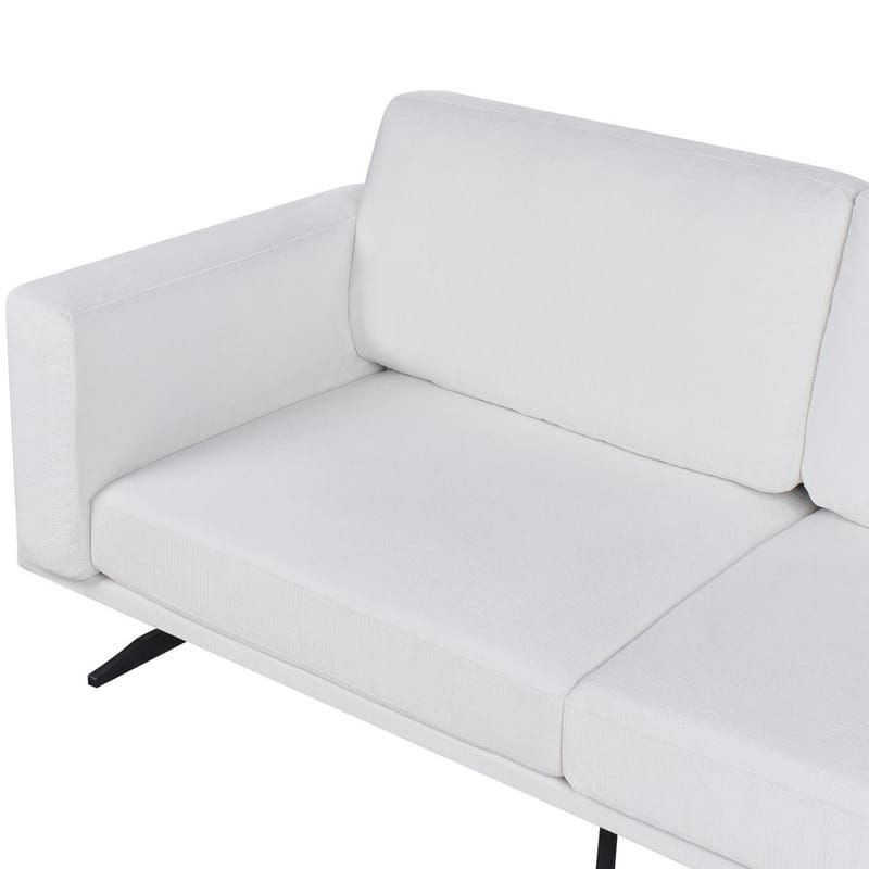 Idre 3-seter Sofa i Stoff med Metallben - Hvit|Svart - Møbler - Sofaer - Sofa 3 seter