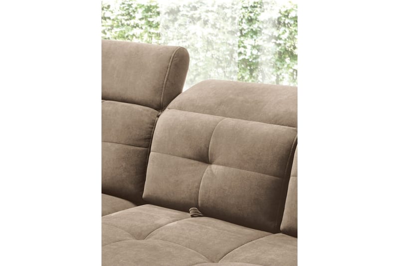 Inferne 5-seters Sofa med Sjeselong - Mørk beige - Møbler - Sofaer - Sofa med sjeselong