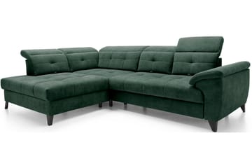 Inferne 5-seters Sofa med Sjeselong - Mørkegrønn - Møbler - Sofaer - Sofa med sjeselong