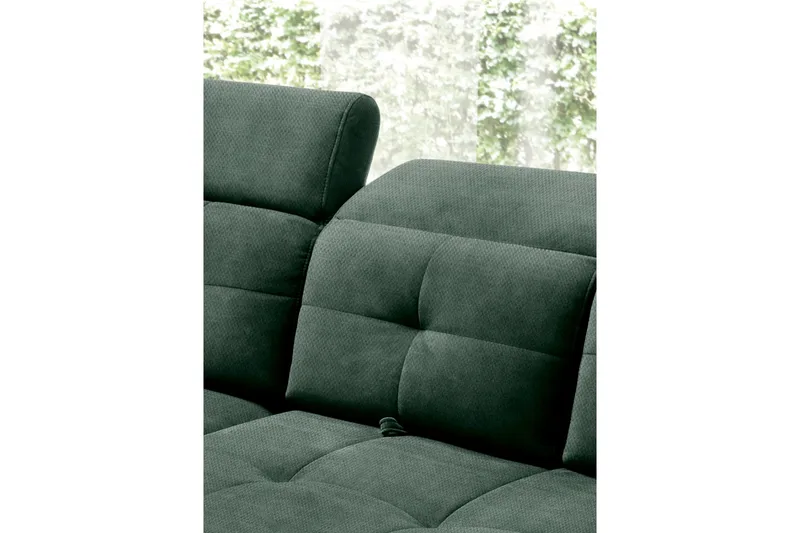 Inferne 5-seters Sofa med Sjeselong - Mørkegrønn - Møbler - Sofaer - Sofa med sjeselong