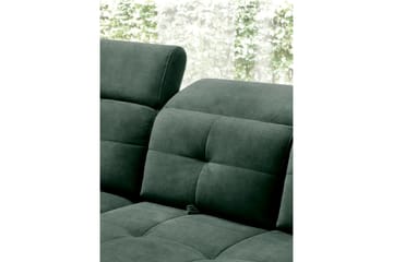 Inferne 5-seters Sofa med Sjeselong - Mørkegrønn - Møbler - Sofaer - Sofa med sjeselong