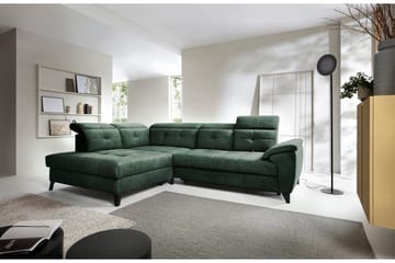Inferne 5-seters Sofa med Sjeselong - Mørkegrønn - Møbler - Sofaer - Sofa med sjeselong