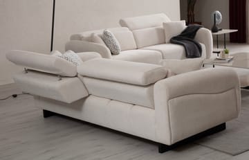 Ingang 3-seters sofa Chenille - Hvit - Møbler - Sofaer - Sofa 3 seter