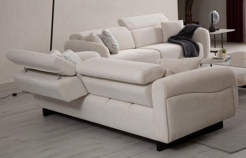 Ingang 3-seters sofa Chenille - Hvit - Møbler - Sofaer - Sofa 3 seter