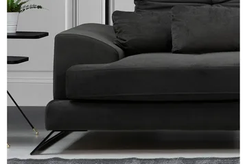 Jaraad Hjørnesofa med Divan Høyre - Svart - Møbler - Sofaer - Sofa med sjeselong