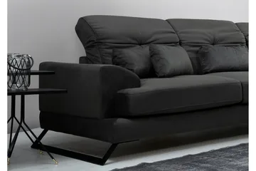 Jaraad Hjørnesofa med Divan Høyre - Svart - Møbler - Sofaer - Sofa med sjeselong