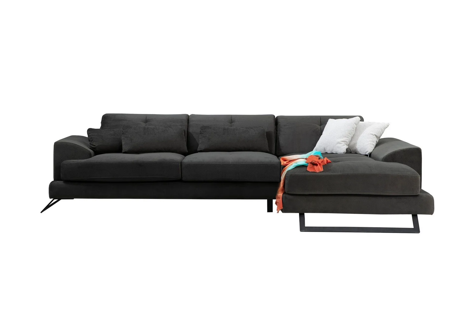 Jaraad Hjørnesofa med Divan Høyre - Svart