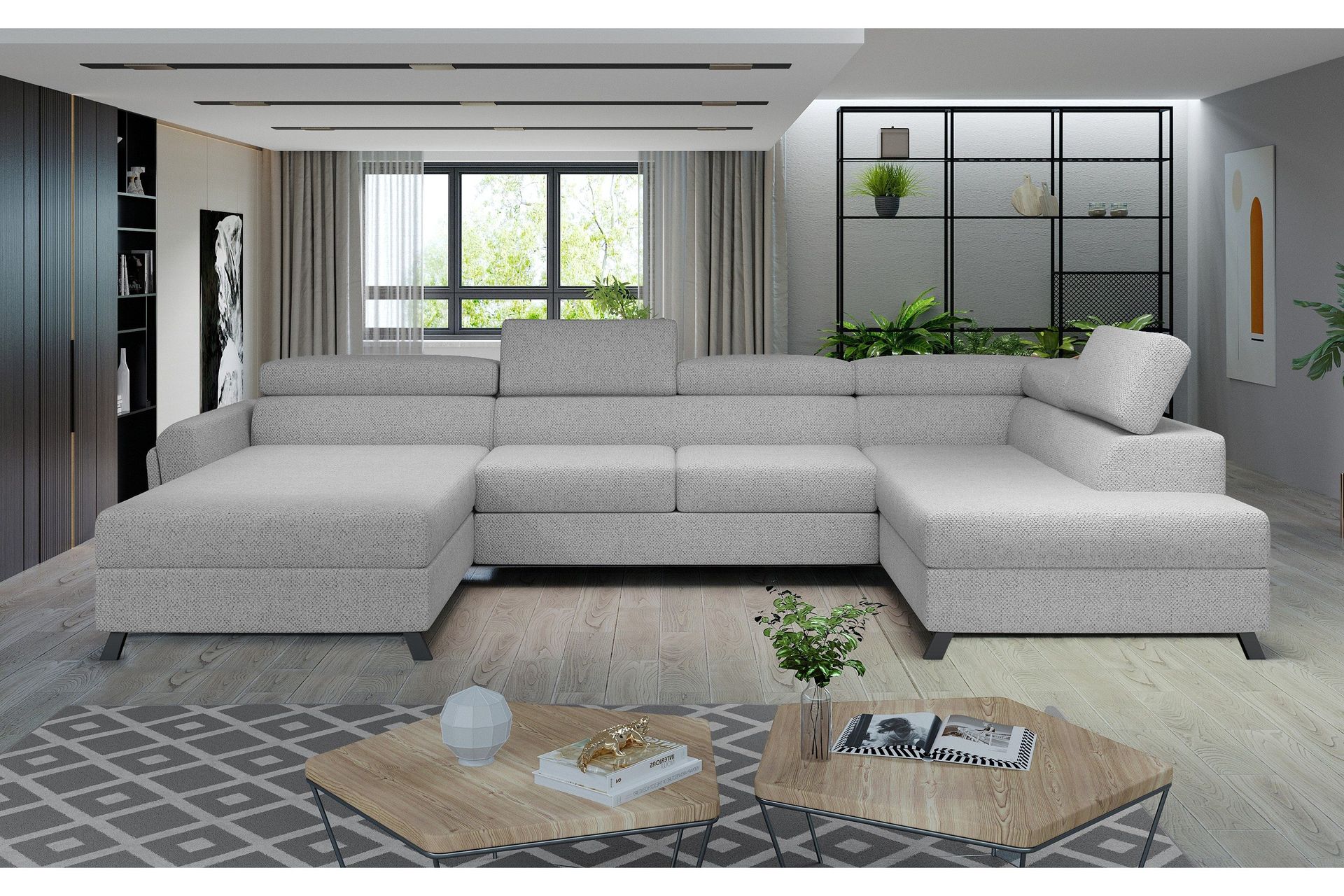 Josette U-sofa med Divan Venstre - Beige