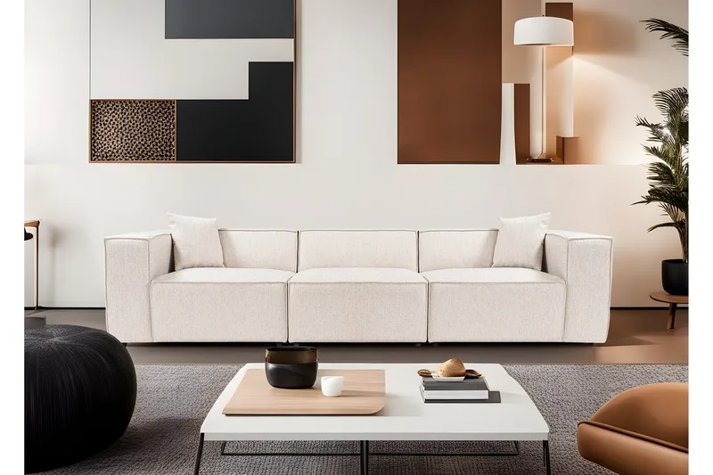 Kaolins Sofa 3-seter - Lys brun - Møbler - Sofaer - Sofa 3 seter