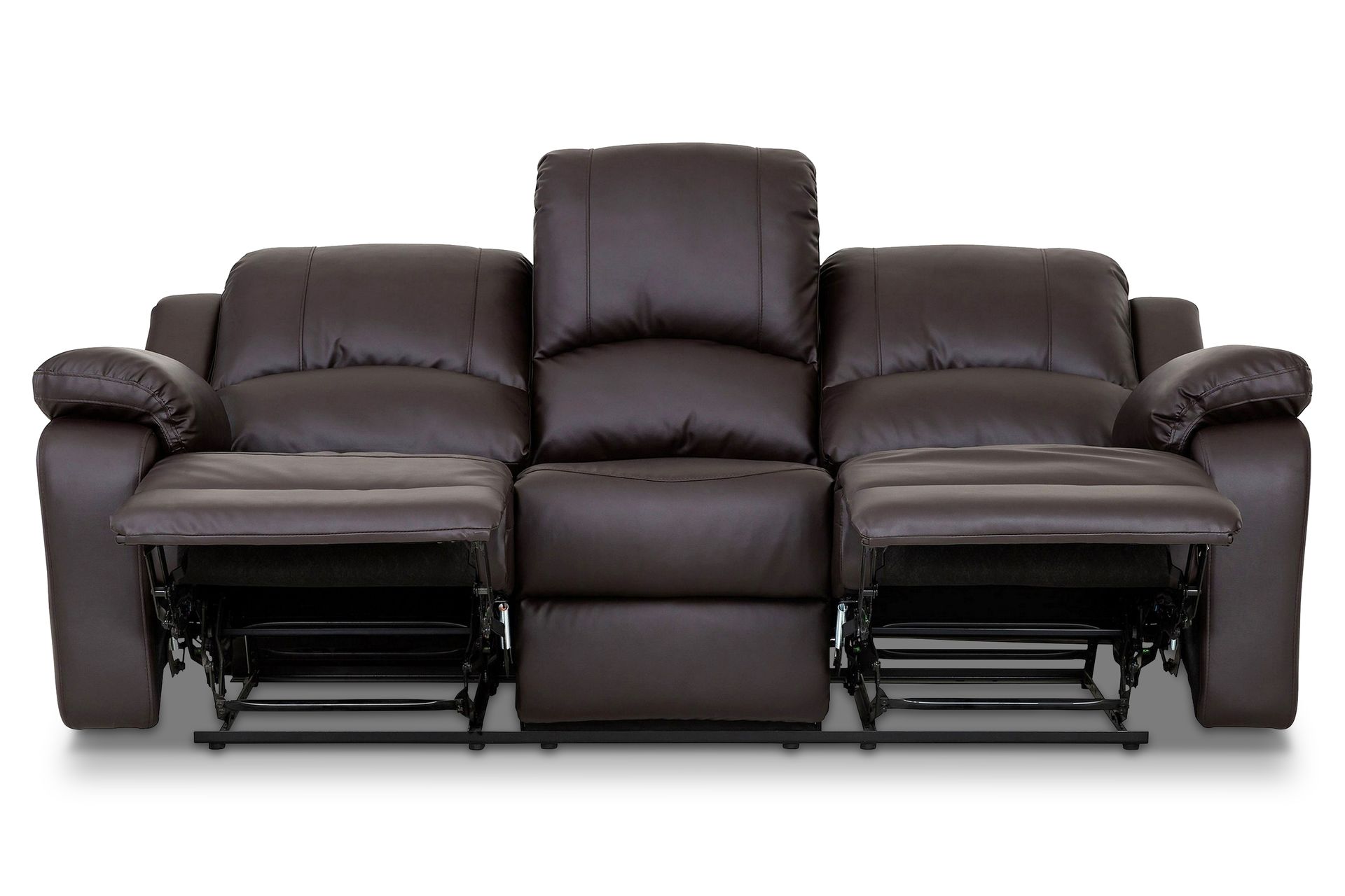 Norbo Reclinersofa 3-seter Kunstlær - Brun - Møbler - Sofaer - Reclinersofaer - 3 seters kinosofa & reclinersofa