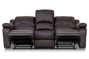 Norbo Reclinersofa 3-seter Kunstlær - Brun - Møbler - Sofaer - Reclinersofaer - 3 seters kinosofa & reclinersofa