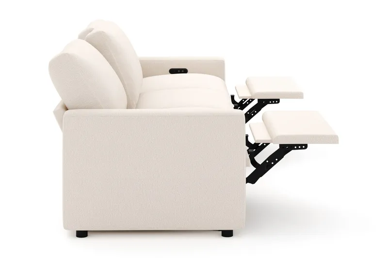 Barsele 3-seter Elektrisk Reclinersofa - Beige - Møbler - Sofaer - Reclinersofaer - 3 seters kinosofa & reclinersofa