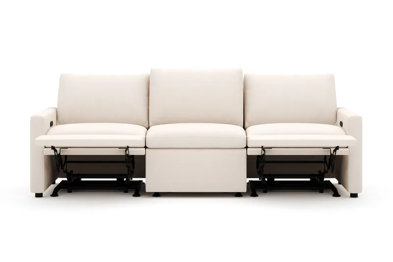 Barsele 3-seter Elektrisk Reclinersofa - Beige - Møbler - Sofaer - Reclinersofaer - 3 seters kinosofa & reclinersofa