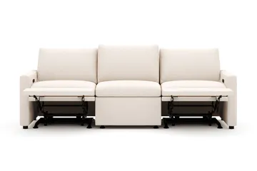 Barsele 3-seter Elektrisk Reclinersofa - Beige - Møbler - Sofaer - Reclinersofaer - 3 seters kinosofa & reclinersofa