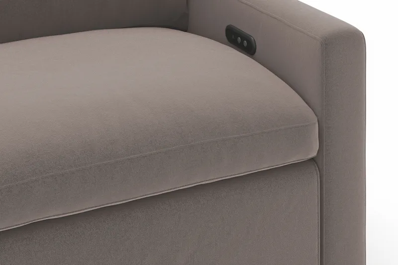 Barsele 3-seter Elektrisk Reclinersofa - Brun - Møbler - Sofaer - Reclinersofaer - 3 seters kinosofa & reclinersofa