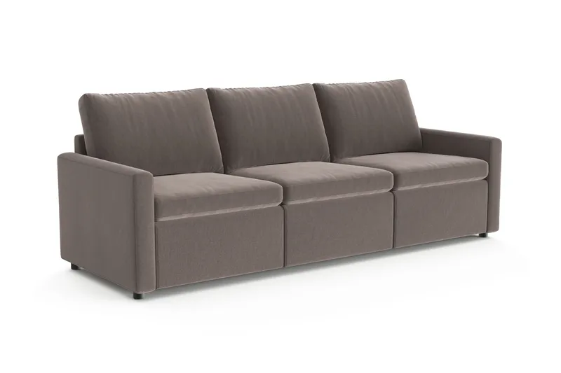 Barsele 3-seter Elektrisk Reclinersofa - Brun - Møbler - Sofaer - Reclinersofaer - 3 seters kinosofa & reclinersofa