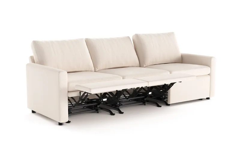 Barsele 3-seter Reclinersofa - Beige - Møbler - Sofaer - Reclinersofaer - 3 seters kinosofa & reclinersofa