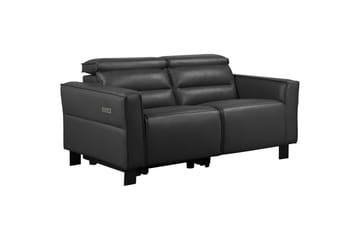 Carpari 2-seter Reclinersofa 162 cm med Justerbare Nakkestøtter i Skinn - Svart - Møbler - Sofaer - Reclinersofaer - 2 seters kinosofa & reclinersofa