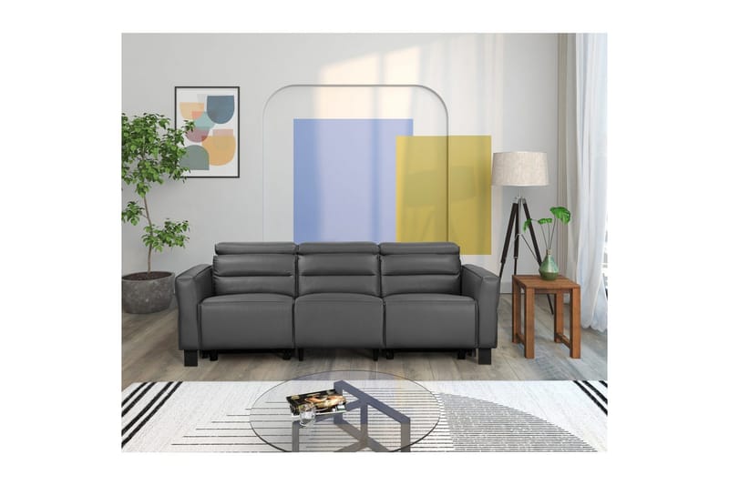 Carpari Reclinersofa 3-seter - Grå - Møbler - Sofaer - Reclinersofaer - 3 seters kinosofa & reclinersofa