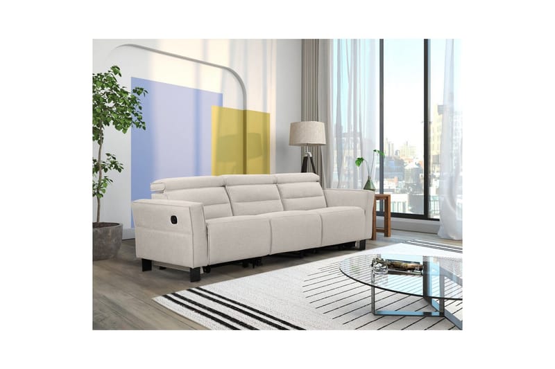 Carpari Reclinersofa 3-seter - Hvit - Møbler - Sofaer - Reclinersofaer - 3 seters kinosofa & reclinersofa
