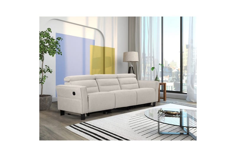 Carpari Reclinersofa 3-seter - Hvit - Møbler - Sofaer - Reclinersofaer - 3 seters kinosofa & reclinersofa