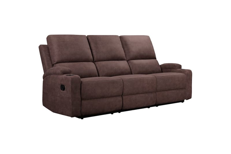 Dallas Reclinersofa 3-seter - Brun - Møbler - Sofaer - Reclinersofaer - 3 seters kinosofa & reclinersofa
