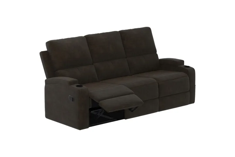 Dallas Reclinersofa 3-seter - Grå - Møbler - Sofaer - Reclinersofaer - 3 seters kinosofa & reclinersofa