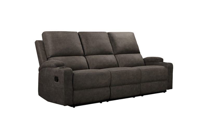 Dallas Reclinersofa 3-seter - Grå - Møbler - Sofaer - Reclinersofaer - 3 seters kinosofa & reclinersofa
