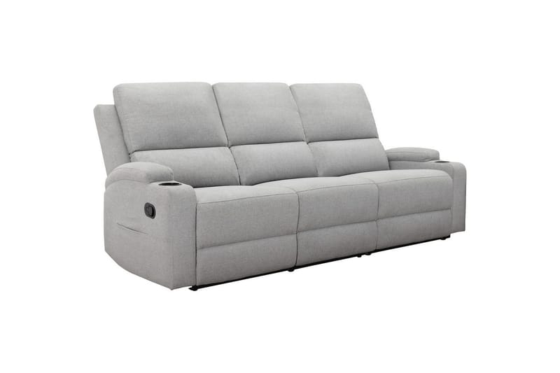 Dallas Reclinersofa 3-seter - Grå - Møbler - Sofaer - Reclinersofaer - 3 seters kinosofa & reclinersofa
