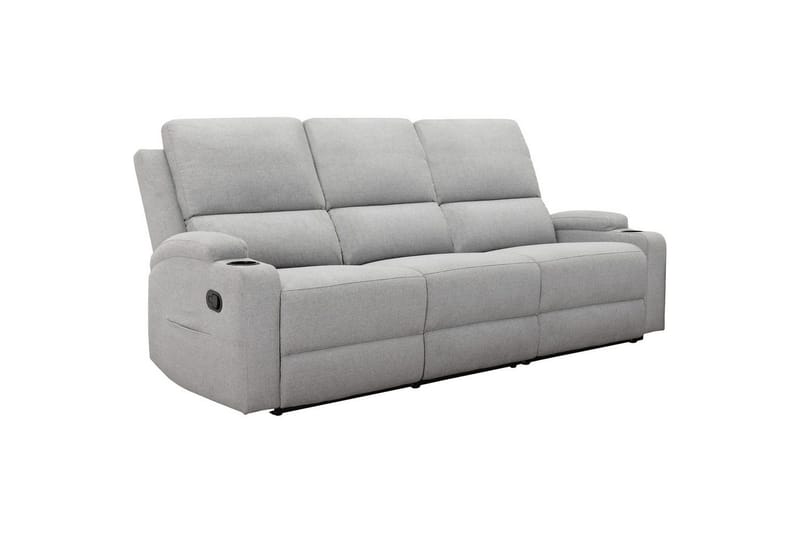 Dallas Reclinersofa 3-seter - Grå - Møbler - Sofaer - Reclinersofaer - 3 seters kinosofa & reclinersofa
